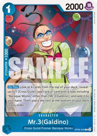 (OP09-056) Mr.3(Galdino) - OP09-056 (Reprint) - Premium Booster -The Best- Vol. 2 - Foil