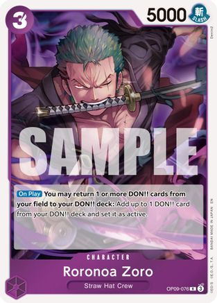 (OP09-076) Roronoa Zoro - OP09-076 - Premium Booster -The Best- Vol. 2 - Foil