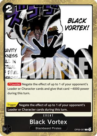 (OP09-097) Black Vortex (Pirate Foil) - Premium Booster -The Best- Vol. 2 Foil