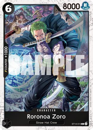 (ST14-013) Roronoa Zoro - ST13-013 (Pirate Foil) - Premium Booster -The Best- Vol. 2 Foil