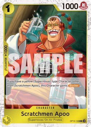 (OP10-108) Scratchmen Apoo - OP10-108 (Pirate Foil) - Premium Booster -The Best- Vol. 2 Foil