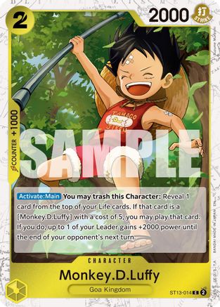 (ST13-014) Monkey.D.Luffy - ST13-014 (Pirate Foil) - Premium Booster -The Best- Vol. 2 Foil