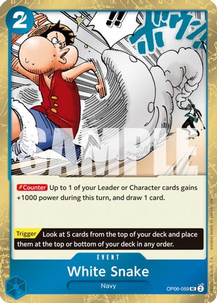 (OP06-059) White Snake (Pirate Foil) - Premium Booster -The Best- Vol. 2 Foil
