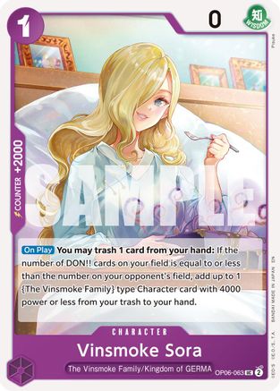 (OP06-063) Vinsmoke Sora (Reprint) - Premium Booster -The Best- Vol. 2 - Normal