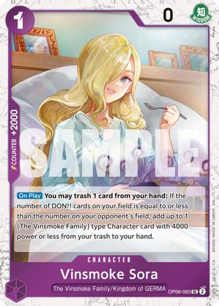 (OP06-063) Vinsmoke Sora (Pirate Foil) - Premium Booster -The Best- Vol. 2 Foil