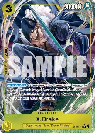 (OP10-114) X.Drake (Alternate Art) - Premium Booster -The Best- Vol. 2 Foil