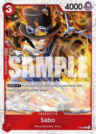 (P-044) Sabo - P-044 (Pirate Foil) - Premium Booster -The Best- Vol. 2 Foil