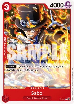 (P-044) Sabo - P-044 (Reprint) - Premium Booster -The Best- Vol. 2 Normal