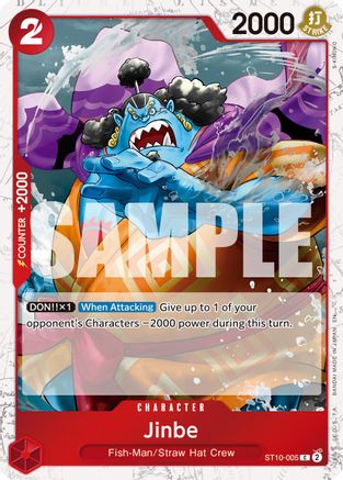 (ST10-005) Jinbe - ST10-005 (Pirate Foil) - Premium Booster -The Best- Vol. 2 Foil