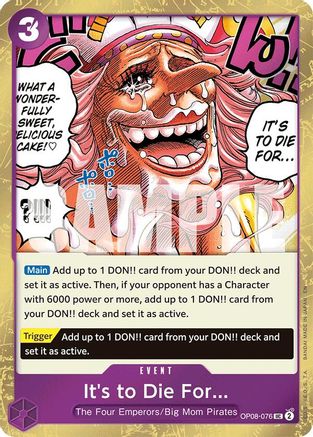 (OP08-076) It's to Die For (Pirate Foil) - Premium Booster -The Best- Vol. 2 Foil