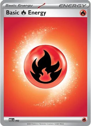 Basic Fire Energy (2) - MEE Mega Evolution Energies Reverse Holofoil - Common
