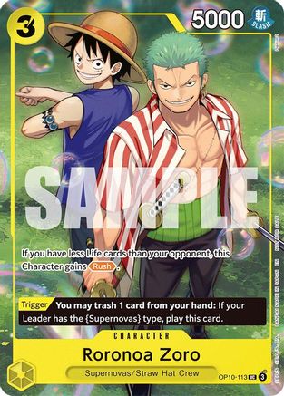 (OP10-113) Roronoa Zoro (Learn Together Deck Set - Set Sail Event) - One Piece Promotion Cards