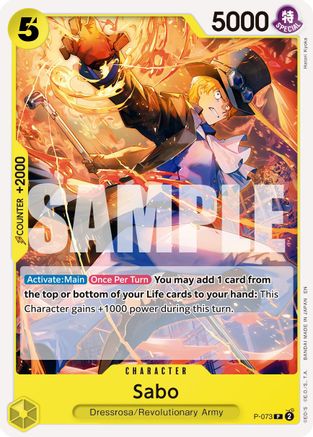 (P-073) Sabo - P-073 (Pirate Foil) - Premium Booster -The Best- Vol. 2 Foil