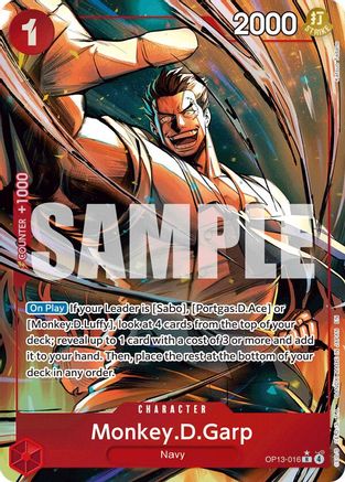 (OP13-016) Monkey.D.Garp (Alternate Art) - Carrying On His Will Foil