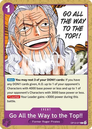 (OP13-077) Go All the Way to the Top!! - Carrying On His Will Normal