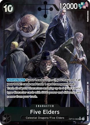 (OP13-082) Five Elders (Alternate Art) - Carrying On His Will Foil