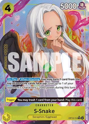(OP13-114) S-Snake (Alternate Art) - Carrying On His Will Foil