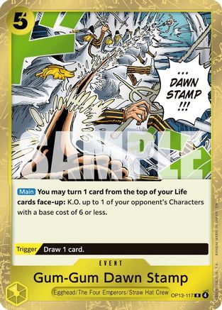 (OP13-117) Gum-Gum Dawn Stamp - Carrying On His Will Foil