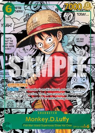 (OP13-118) Monkey.D.Luffy (118) (Manga) - Carrying On His Will Foil