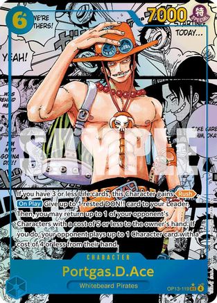 (OP13-119) Portgas.D.Ace (119) (Manga) - Carrying On His Will Foil