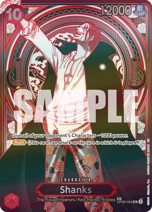 (OP09-004) Shanks - OP09-004 (SP) (Silver) - Carrying On His Will Foil