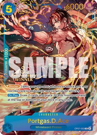 (OP07-053) Portgas.D.Ace - OP07-053 (3rd Anniversary Winner) - One Piece Promotion Cards Foil