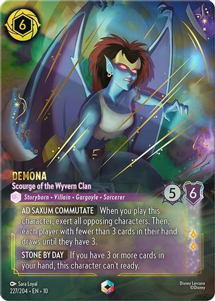 (227/204) Demona - Scourge of the Wyvern Clan (Enchanted) - Whispers in the Well Holofoil