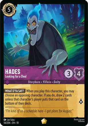 (056/204) Hades - Looking for a Deal - Whispers in the Well Cold Foil
