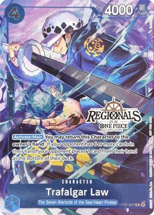 (OP07-047) Trafalgar Law (CS 25-26 Regionals Textured Chase Promo) - One Piece Promotion Cards Foil