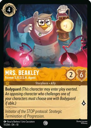 (011/204) Mrs. Beakley - Former S.H.U.S.H. Agent - Whispers in the Well Cold Foil