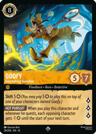 (024/204) Goofy - Galumphing Gumshoe - Whispers in the Well Cold Foil