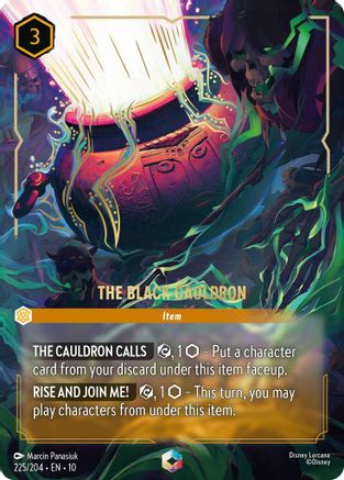 (225/204) The Black Cauldron (Enchanted) - Whispers in the Well Holofoil