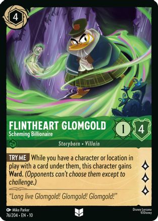 (076/204) Flintheart Glomgold - Scheming Billionaire - Whispers in the Well Cold Foil