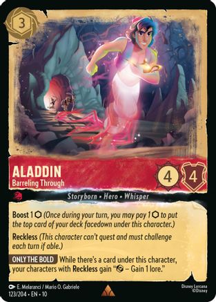 (123/204) Aladdin - Barreling Through - Whispers in the Well Cold Foil