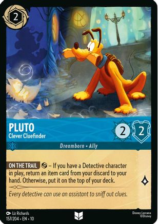 (157/204) Pluto - Clever Cluefinder - Whispers in the Well Cold Foil