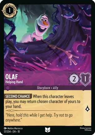 (057/204) Olaf - Helping Hand - Whispers in the Well Cold Foil