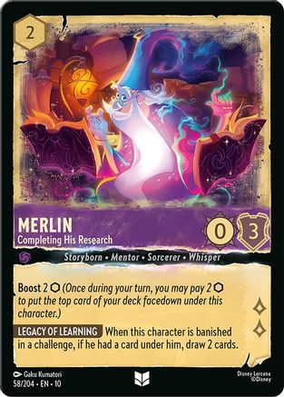(058/204) Merlin - Completing His Research - Whispers in the Well Cold Foil