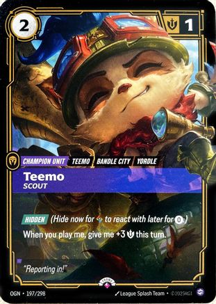 (197/298) Teemo - Scout - Riftbound Promotional Cards