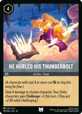 (197/204) He Hurled His Thunderbolt - Whispers in the Well Cold Foil
