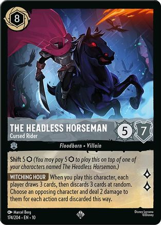 (174/204) The Headless Horseman - Cursed Rider - Whispers in the Well Cold Foil