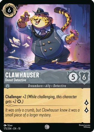 (175/204) Clawhauser - Donut Detective - Whispers in the Well Cold Foil