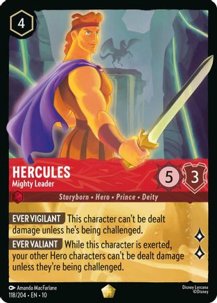 (118/204) Hercules - Mighty Leader - Whispers in the Well Cold Foil