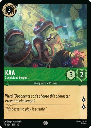 (072/204) Kaa - Suspicious Serpent - Whispers in the Well Cold Foil