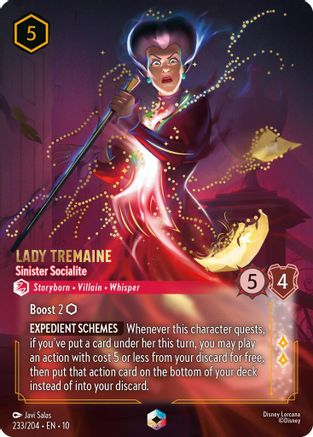 (233/204) Lady Tremaine - Sinister Socialite (Enchanted) - Whispers in the Well Holofoil