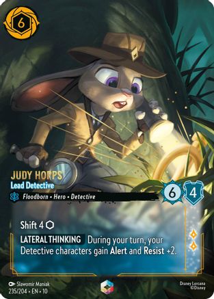 (235/204) Judy Hopps - Lead Detective (Enchanted) - Whispers in the Well Holofoil