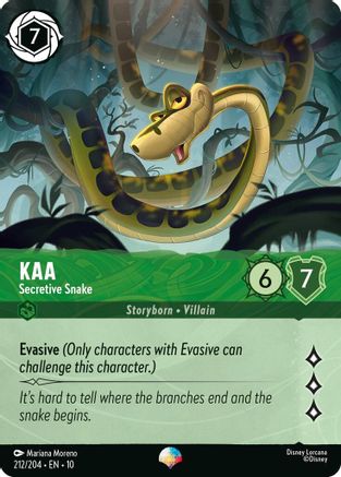 (212/204) Kaa - Secretive Snake (Epic) - Whispers in the Well Holofoil
