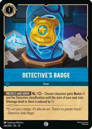 (166/204) Detective's Badge - Whispers in the Well Cold Foil