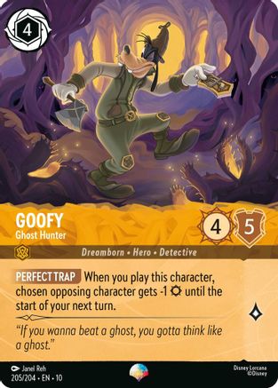 (205/204) Goofy - Ghost Hunter (Epic) - Whispers in the Well Holofoil