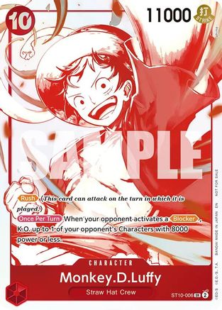 (ST10-006) Monkey.D.Luffy - ST10-006 (3rd Anniversary Treasure Campaign Pack) - One Piece Promotion Cards Foil