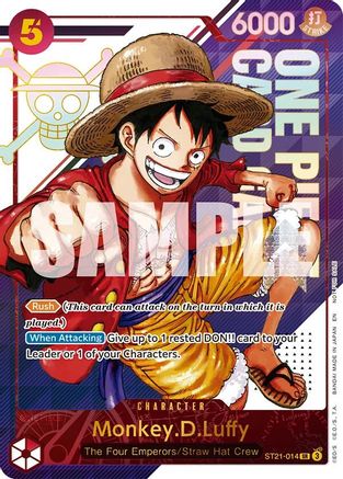 (ST21-014) Monkey.D.Luffy - ST21-014 (3rd Anniversary Treasure Campaign Pack) - One Piece Promotion Cards Foil